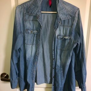 Faux jean jacket